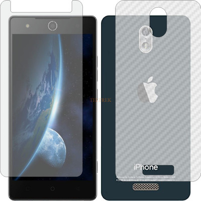 TELTREK Front and Back Tempered Glass for ITEL IT 1520 (Front Matte Finish & Back 3d Carbon Fiber)(Pack of 2)