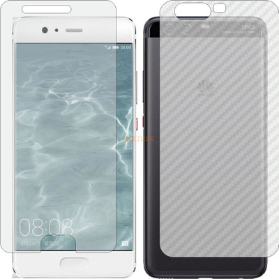 TELTREK Front and Back Tempered Glass for HUAWEI P10 PLUS (Front Matte Finish & Back 3d Carbon Fiber)(Pack of 2)