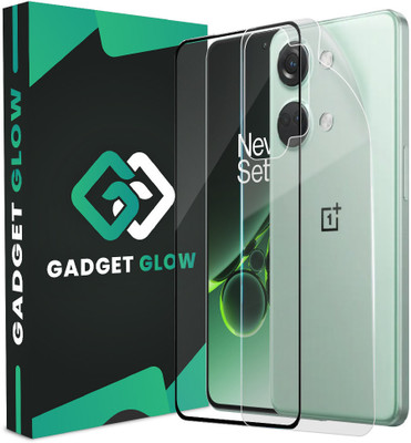Gadget Glow Front and Back Tempered Glass for OnePlus Nord 3 5G, OnePlus Nord 3, Nord 3 5G, 1+ Nord 3 5G, ( 1 OG Tempered Glass and 1 Back Nano Guard )(Pack of 2)