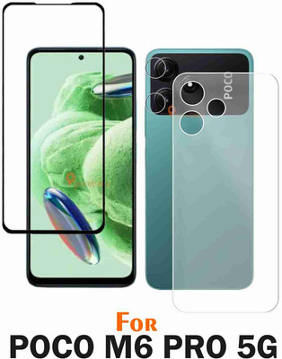 Olonga Front and Back Tempered Glass for POCO M6 PRO 5G(Pack of 1)