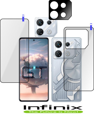 Cinzia Front and Back Tempered Glass for Infinix GT10 Pro(Pack of 3)