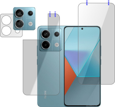 PONDRIK Front and Back Tempered Glass for Redmi Note 13 Pro 5G(Pack of 3)