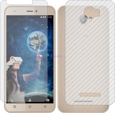 Fasheen Front and Back Tempered Glass for INTEX 5.5 VR PLUS (Front Matte Finish & Back 3d Carbon Fiber)(Pack of 2)
