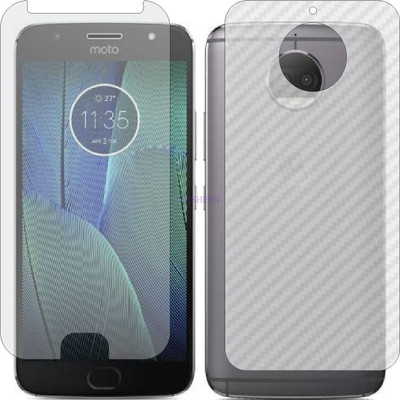 Fasheen Front and Back Tempered Glass for MOTOROLA MOTO G5S PLUS (Front Matte Finish & Back 3d Carbon Fiber)(Pack of 2)