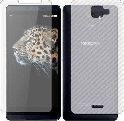 Fasheen Front and Back Tempered Glass for KARBONN QUATTRO L55 HD (Front Matte Finish & Back 3d Carbon Fiber)(Pack of 2)