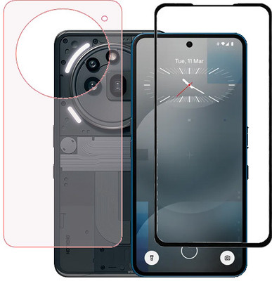 HOBBYTRONICS Front and Back Tempered Glass for Nothing Phone (3a) Pro(Pack of 1)
