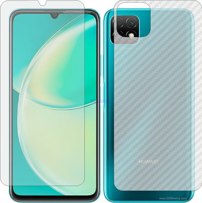 Fasheen Front and Back Tempered Glass for HUAWEI NOVA Y60 WKGLX9 (Front Matte Finish & Back 3d Carbon Fiber)(Pack of 2)