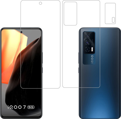 Vatsin Front and Back Tempered Glass for iQOO 7(Pack of 3)
