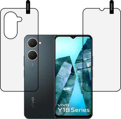 MOBKAVACH Front and Back Tempered Glass for Vivo Y18(Pack of 2)