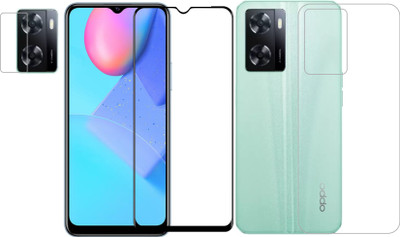 Vatsin Front and Back Tempered Glass for Oppo A57(Pack of 3)