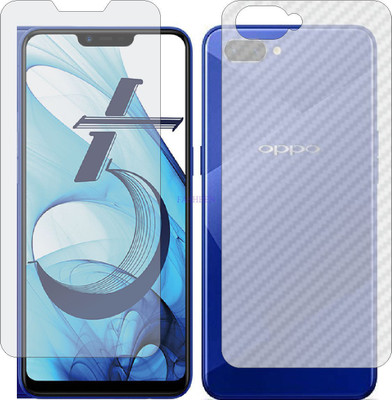 Fasheen Front and Back Tempered Glass for OPPO AX5 (Front Matte Finish & Back 3d Carbon Fiber)(Pack of 2)