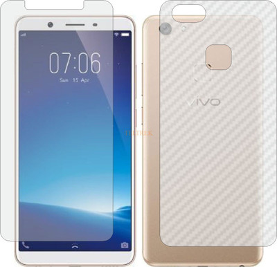TELTREK Front and Back Tempered Glass for VIVO Y79 (Front Matte Finish & Back 3d Carbon Fiber)(Pack of 2)