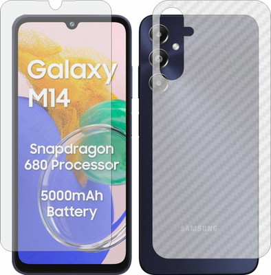 Mobling Front and Back Tempered Glass for Samsung Galaxy M14 4G(Pack of 2)