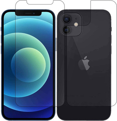 AV Front and Back Tempered Glass for iPhone 12 - Edge to Edge 11D | HD Clear | Scratch Resistant(Pack of 2)