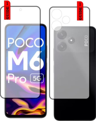 KHWABEEDA Front and Back Tempered Glass for POCO M6 PRO 5G FRONT AND BACK TEMPERED GLASS(Pack of 2)