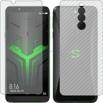 Fasheen Front and Back Tempered Glass for REDMI BLACK SHARK HELO (Front Matte Finish & Back 3d Carbon Fiber)(Pack of 2)
