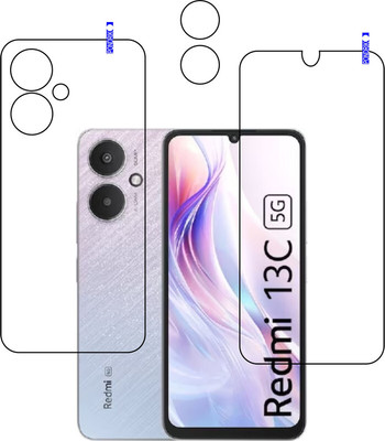 Cinzia Front and Back Tempered Glass for REDMI 13C 5G(Pack of 3)