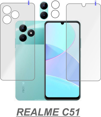 Cinzia Front and Back Tempered Glass for Realme C51(Pack of 3)