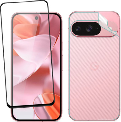 Ten To 11 Front and Back Tempered Glass for Google Pixel 9, Google Pixel 9 [Back Carbon Fiber](Pack of 2)