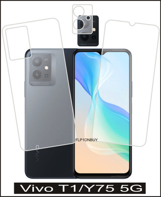 Flp1onBuy Front and Back Tempered Glass for vivo T1 5G, vivo y75 5G, with Camera Lens(Pack of 3)