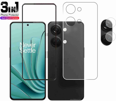 KANCHA Front and Back Tempered Glass for ONEPLUS NORD 3 5G(Pack of 3)