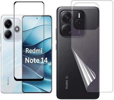 BRENZZ Front and Back Tempered Glass for REDMI Note 14 5G(Pack of 1)