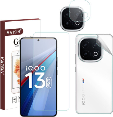 Vatsin Front and Back Tempered Glass for iQOO Neo 10, iQOO Neo 10 [With Rear Camera Lens Guard](Pack of 3)