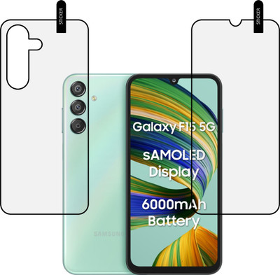 MOBKAVACH Front and Back Tempered Glass for Samsung Galaxy F15 5G(Pack of 2)