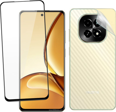 Ten To 11 Front and Back Tempered Glass for Realme C63 5G, Realme C63 5G [Back Carbon Fiber](Pack of 2)