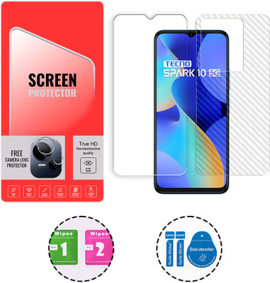 ARBAN Front and Back Tempered Glass for Tecno Spark 10 5G (1 FREE CAMERA LENS) WITH FRONTBACK SCREEN PROTECTOR(Pack of 1)