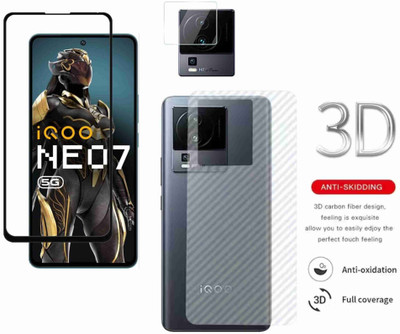 FINCH Front and Back Tempered Glass for IQOO NEO 7 PRO WITH CAMERA SET FREE(Pack of 1)