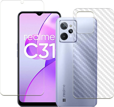 SOMTONE Front and Back Tempered Glass for Realme C31 FRONT BACK(Pack of 1)