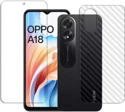 KHWABEEDA Front and Back Tempered Glass for OPPO A18 FRONT AND BACK TEMPERED GLASS(Pack of 2)