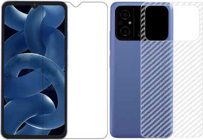 NEMIZI Front and Back Tempered Glass for Xiaomi Poco C55(Pack of 2)