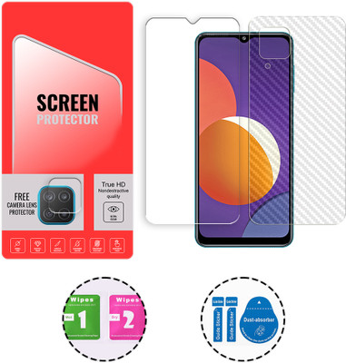 ARBAN Front and Back Tempered Glass for Samsung Galaxy M12 4G (1 FREE CAMERA LENS) WITH FRONTBACK SCREEN PROTECTOR(Pack of 1)