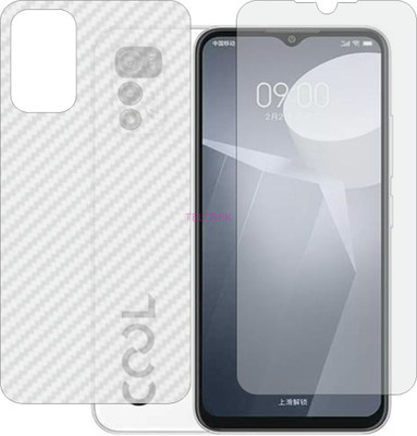 TELTREK Front and Back Tempered Glass for COOLPAD COOL20 (Front Matte Finish & Back 3d Carbon Fiber)(Pack of 2)