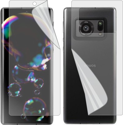 ZINGTEL Front and Back Tempered Glass for SHARP AQUOS R6 (Edge To Edge TPU, Full Coverage)(Pack of 1)