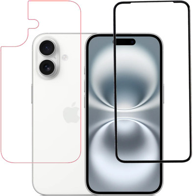 AARERED Front and Back Tempered Glass for iphone 16, IPHONE 16(Pack of 1)