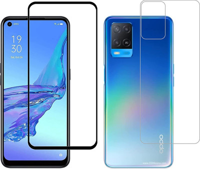 Casesily Front and Back Tempered Glass for Oppo A54 Front 11D Glass Back Flexible Trink (Not Glass)(Pack of 2)