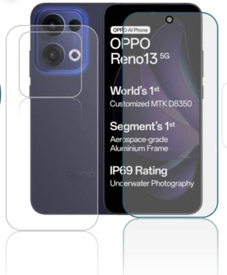 ZIDZEE Front and Back Tempered Glass for OPPO RENO 13 5G(Pack of 2)