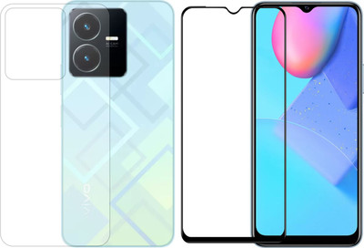 Vatsin Front and Back Tempered Glass for ViVO Y22(Pack of 2)