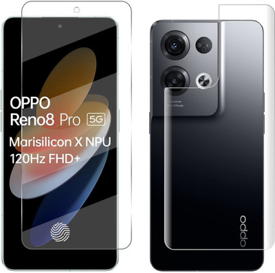 4 YARDS Front and Back Tempered Glass for Oppo Reno 8 Pro 5G(Pack of 1)