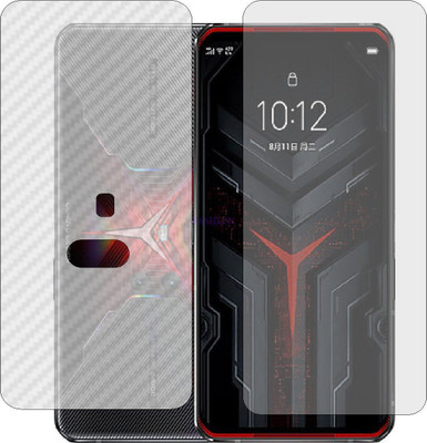Fasheen Front and Back Tempered Glass for LENOVO LEGION 2 PRO (Front Matte Finish & Back 3d Carbon Fiber)(Pack of 2)