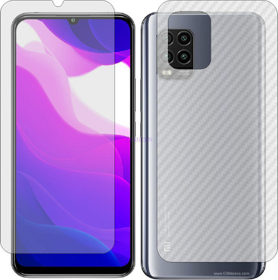 Fasheen Front and Back Tempered Glass for REDMI 10 LITE 5G (Front Matte Finish & Back 3d Carbon Fiber)(Pack of 2)