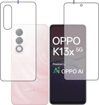 DESIBUZZ Front and Back Tempered Glass for Oppo K13x 5G(Pack of 2)
