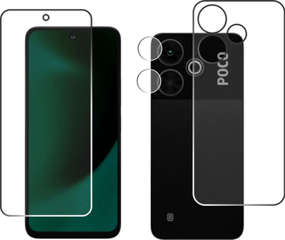 chakoor Front and Back Screen Guard for POCO M6 Plus 5G(Pack of 3)