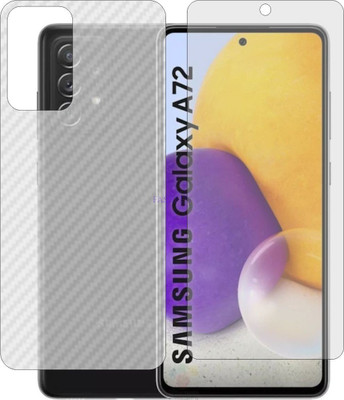 Fasheen Front and Back Tempered Glass for SAMSUNG A72 SM A725F (Front Matte Finish & Back 3d Carbon Fiber)(Pack of 2)