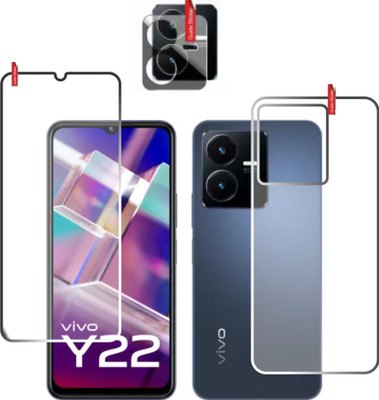 chakoor Front and Back Tempered Glass for VIVO Y22(Pack of 3)