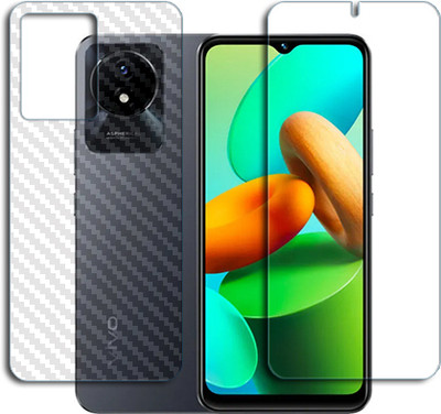 SOMTONE Front and Back Tempered Glass for vivo Y02A FRONT BACK(Pack of 1)
