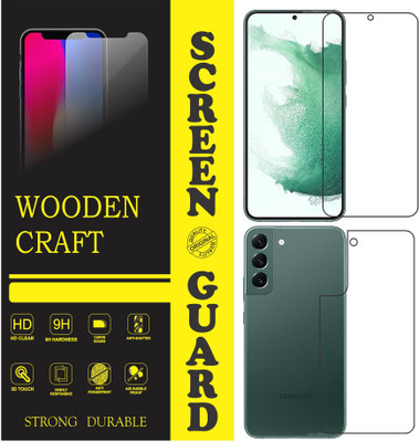 wooden craft Front and Back Tempered Glass for SAMSUNG Galaxy S22 Plus 5G {Flexible}, SM-S906BZGBINU|SM-S906EZGDINS|SM-S906EZGDINU, Galaxy S22 Plus 5G(Pack of 2)